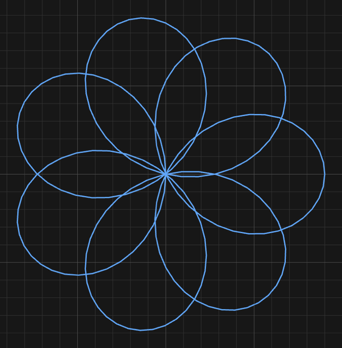 A seven-lobed spirograph rosette